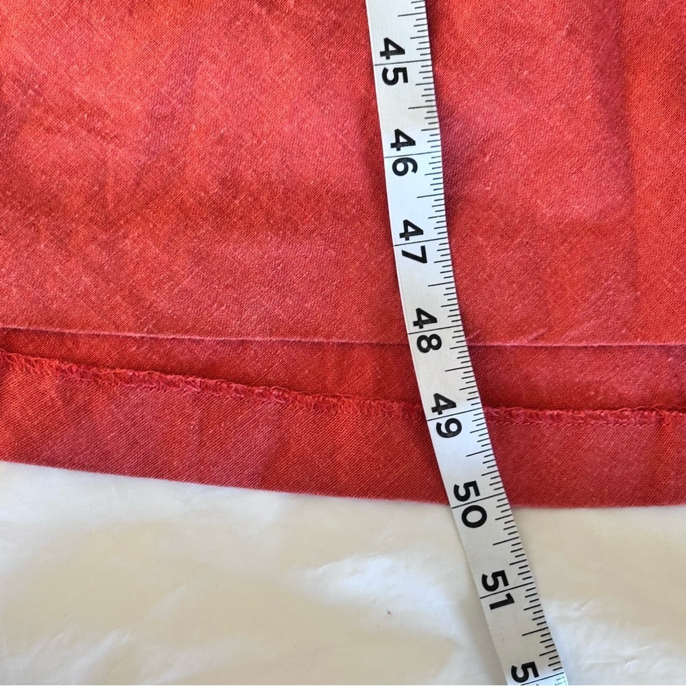 LENNIE New York Vintage 90s Linen Maxi Dress Sweetheart Neckline Coral Size 10 M - Picture 9 of 12